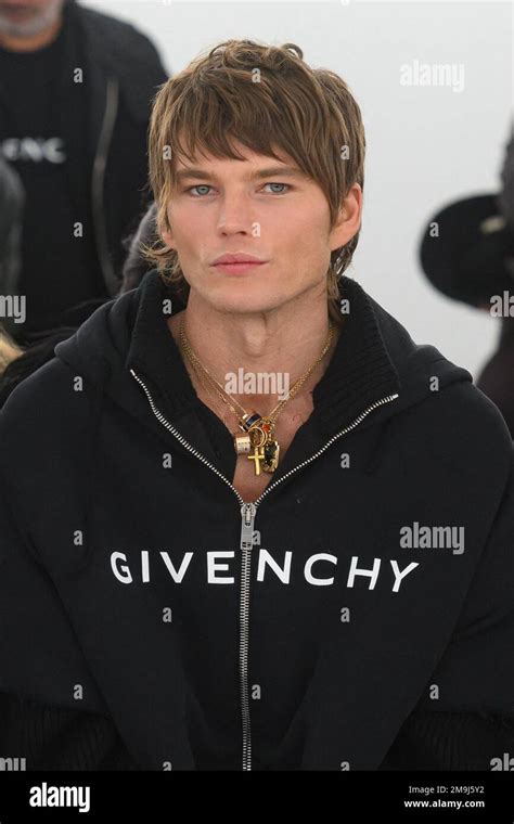 Jordan Barrett attends the Givenchy Menswear Fall.